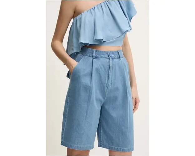 Answear Lab pantaloni scurti jeans femei, neted, high waist