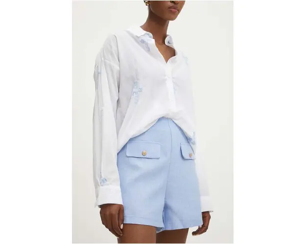 Answear Lab pantaloni scurti femei, neted, high waist