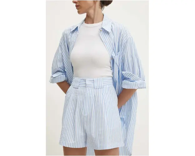 Answear Lab pantaloni scurti din bumbac modelator, high waist