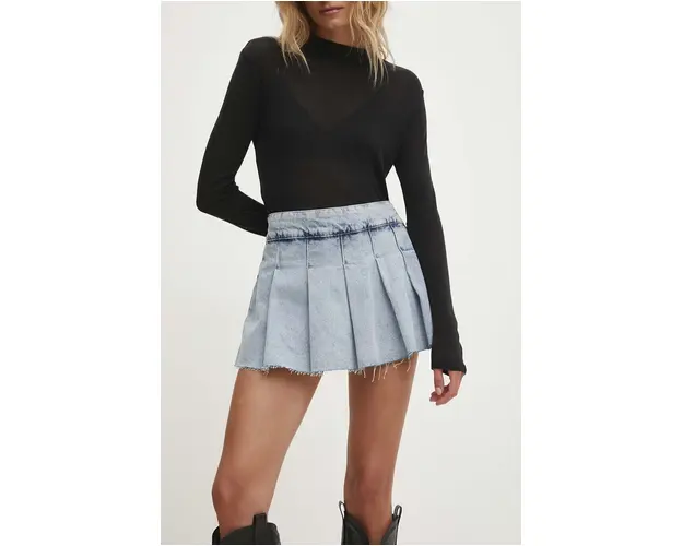 Answear Lab fusta si pantaloni denim neted, high waist
