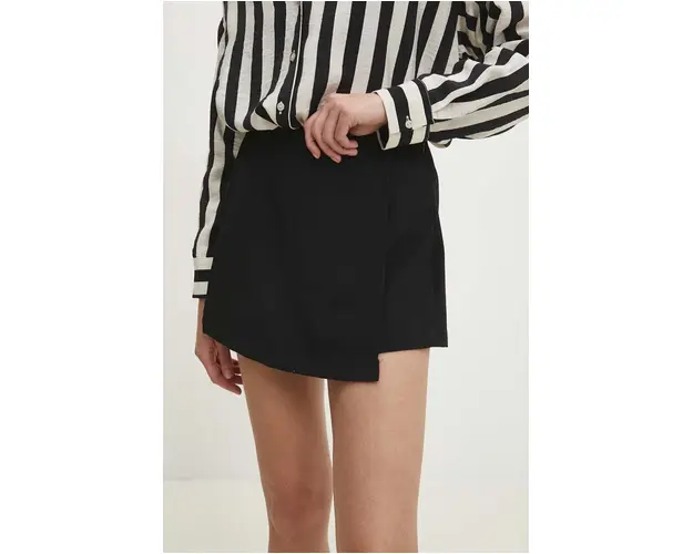 Answear Lab fusta pantaloni culoarea negru, neted, high waist
