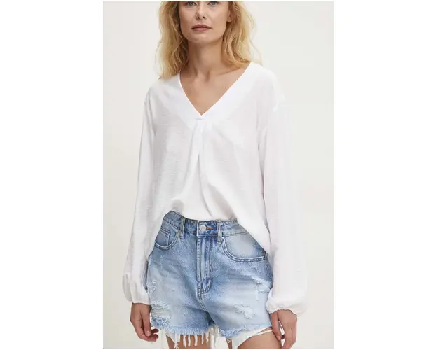 Answear Lab pantaloni scurti femei, neted, high waist