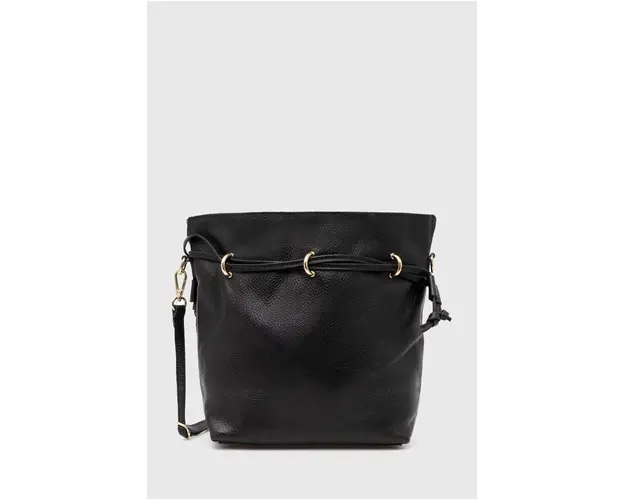 Answear Lab poseta de piele culoarea negru