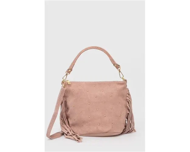 Answear Lab geanta de mana din piele intoarsa culoarea roz