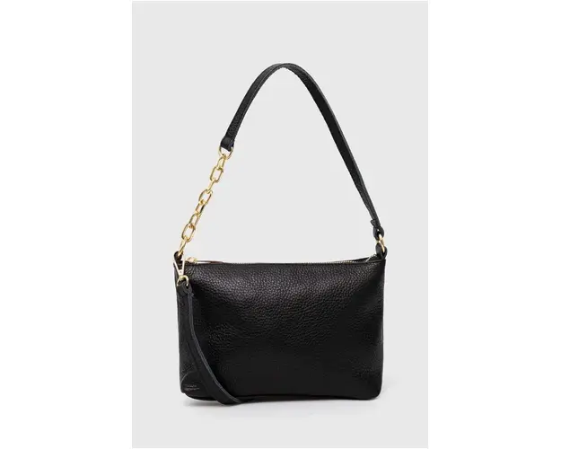 Answear Lab poseta de piele culoarea negru