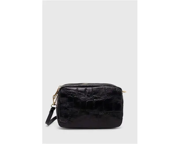 Answear Lab poseta de piele culoarea negru