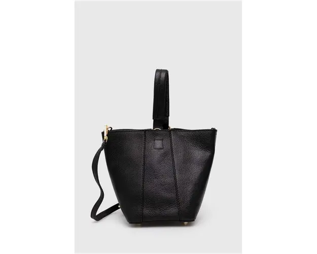 Answear Lab poseta de piele culoarea negru