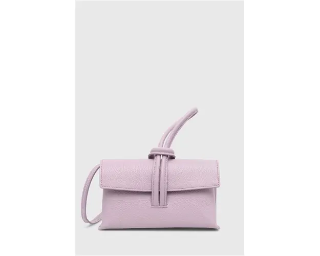 Answear Lab poseta de piele culoarea violet