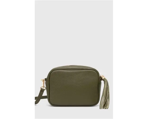 Answear Lab poseta de piele culoarea verde