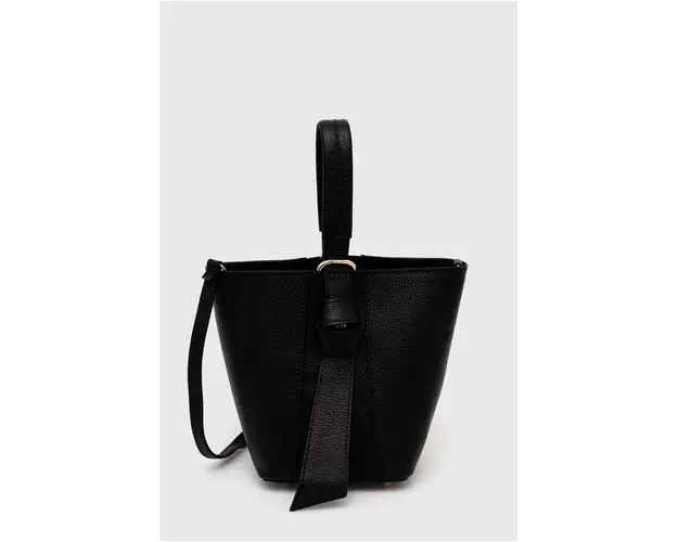 Answear Lab poseta de piele culoarea negru
