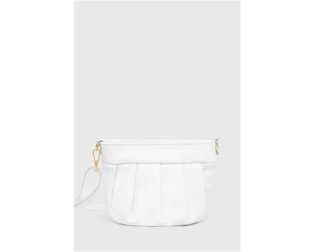 Answear Lab poseta de piele culoarea alb
