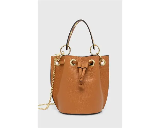 Answear Lab poseta de piele culoarea maro