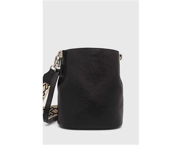 Answear Lab poseta de piele culoarea negru