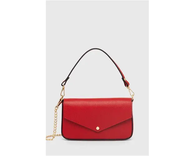 Answear Lab poseta de piele culoarea rosu