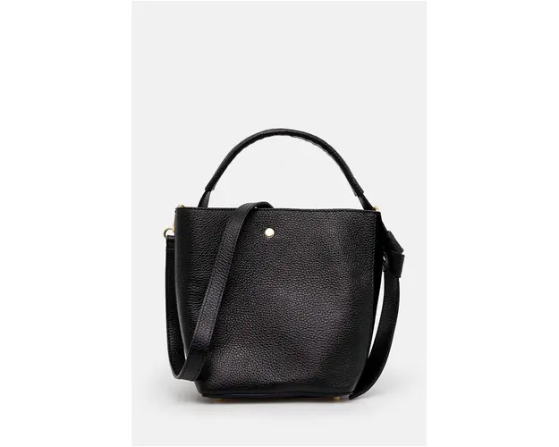 Answear Lab poseta de piele culoarea negru