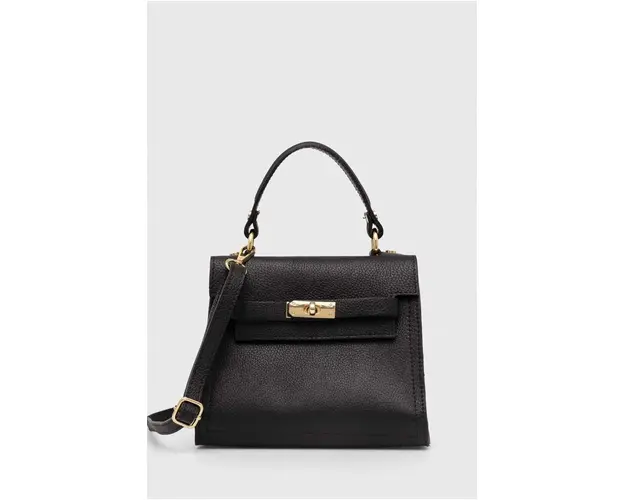 Answear Lab poseta de piele culoarea negru