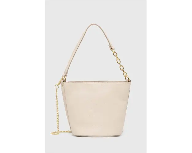 Answear Lab poseta de piele culoarea bej