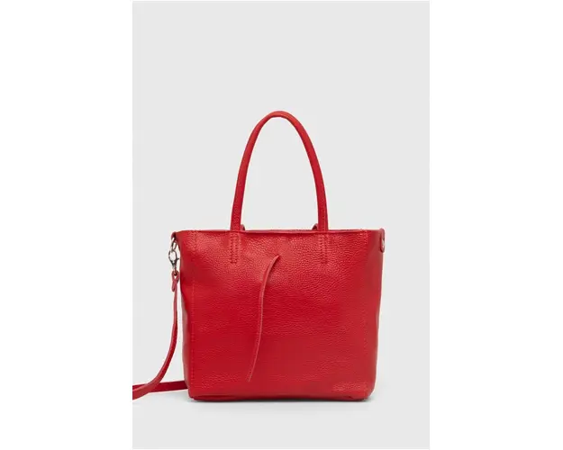 Answear Lab poseta de piele culoarea rosu