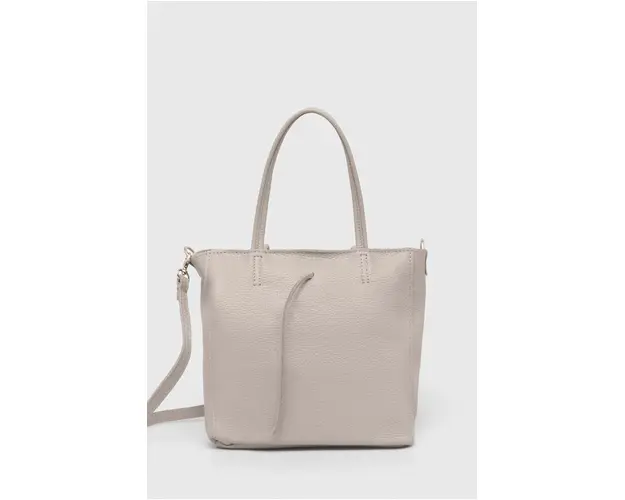 Answear Lab poseta de piele culoarea gri