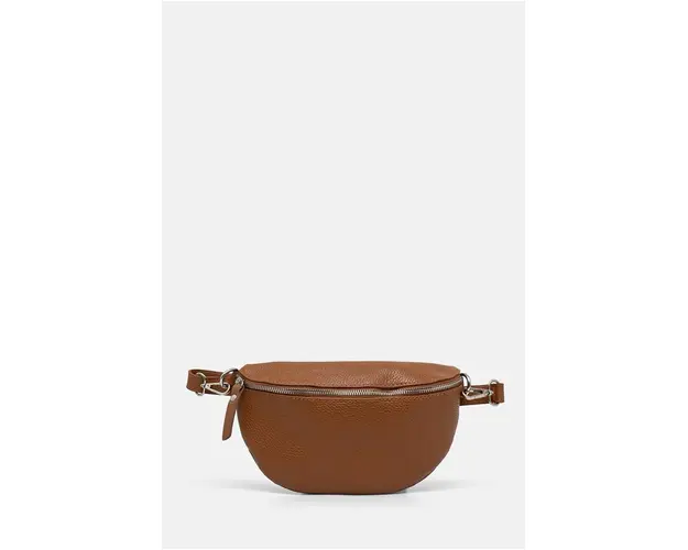 Answear Lab borseta de piele culoarea maro