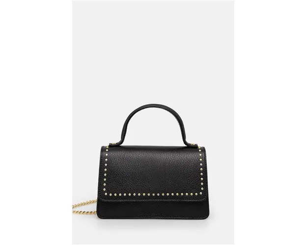 Answear Lab poseta de piele culoarea negru