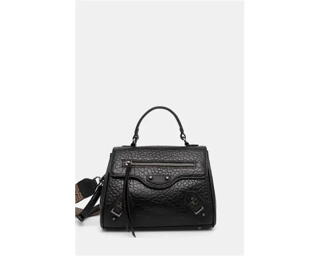 Answear Lab poseta de piele culoarea negru