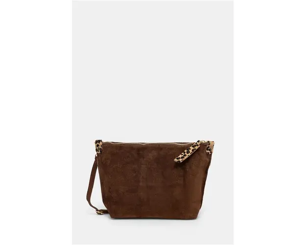 Answear Lab geanta de mana din piele intoarsa culoarea bej