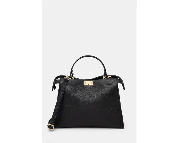 Answear Lab poseta de piele culoarea negru