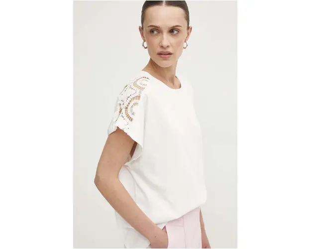 Answear Lab tricou din bumbac femei, culoarea alb