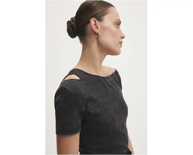 Answear Lab tricou femei, culoarea negru