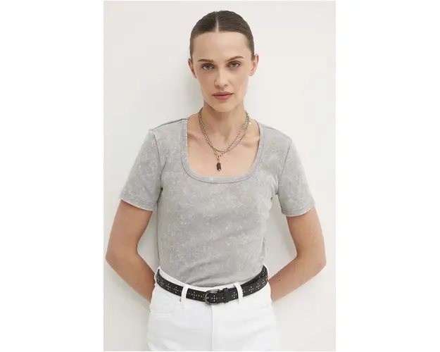 Answear Lab tricou femei, culoarea gri