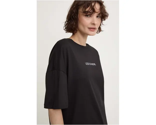 Answear Lab tricou din bumbac femei, culoarea negru