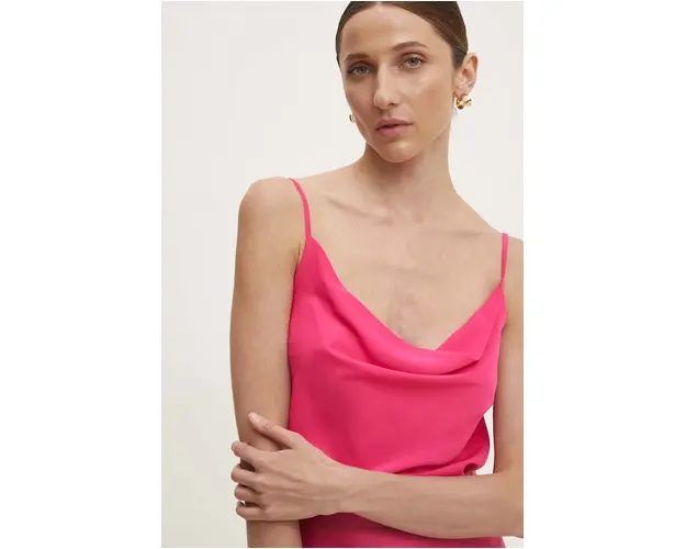 Answear Lab top femei, culoarea roz, neted