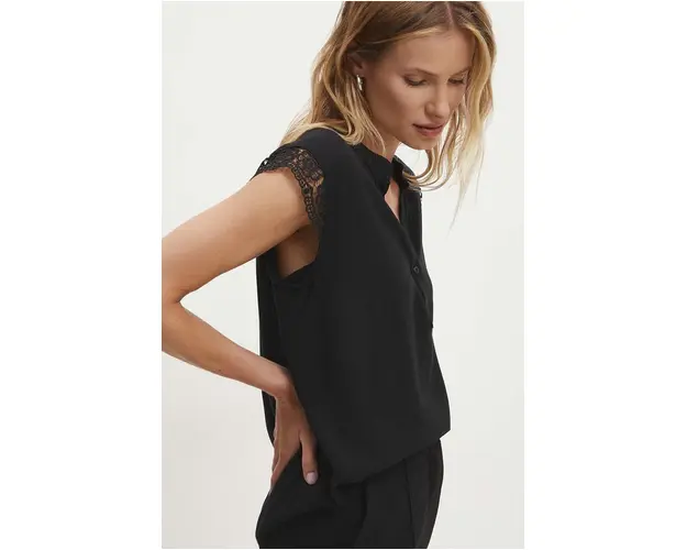 Answear Lab tricou femei, culoarea negru