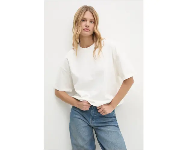 Answear Lab tricou din bumbac femei, culoarea alb