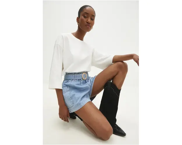 Answear Lab tricou din bumbac femei, culoarea alb