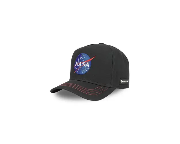 Capslab sapca de bumbac pentru copii X Nasa culoarea negru, cu imprimeu