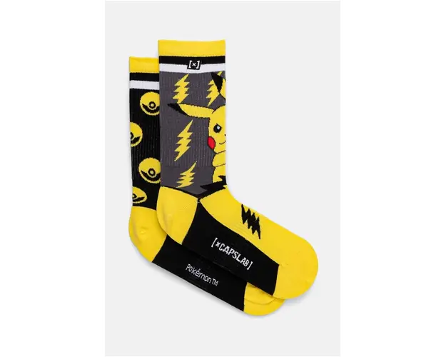 Capslab sosete x Pokemon barbati, culoarea galben, CL/POK/1/TEN/PIK1