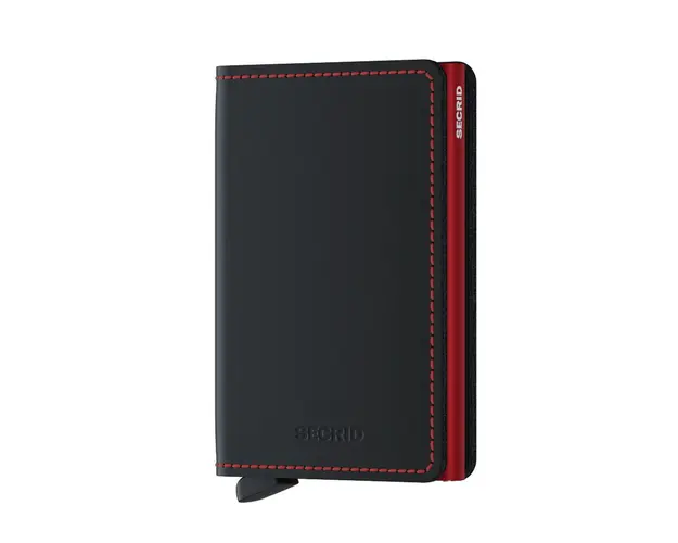 Secrid portofel de piele SM.Black.Red-Black.Red