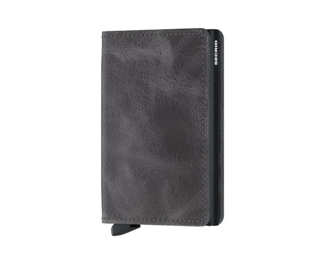 Secrid Portofel de piele barbati, culoarea gri