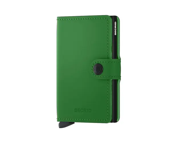 Secrid portofel de piele Miniwallet Matte Bright Green culoarea verde