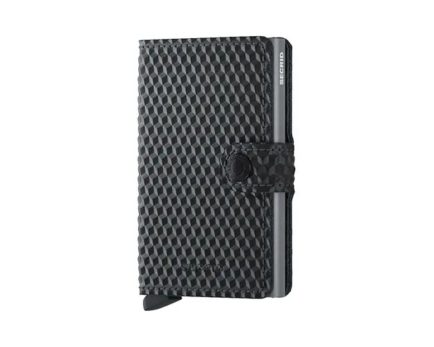 Secrid portofel de piele Cubic Black-Titanium culoarea negru