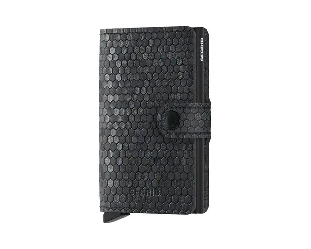 Secrid portofel de piele Miniwallet Hexagon Black culoarea negru