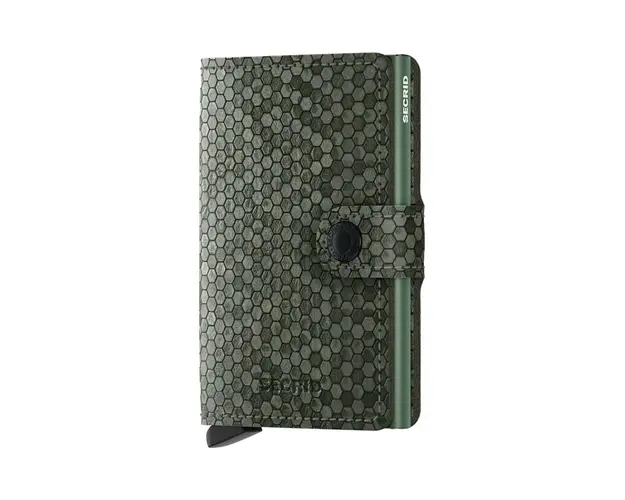 Secrid portofel de piele Miniwallet Hexagon Green culoarea verde