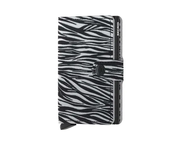Secrid portofel de piele Miniwallet Zebra Light Grey culoarea gri