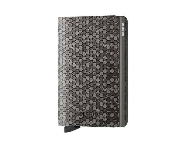 Secrid portofel de piele Slimwallet Hexagon Grey culoarea gri