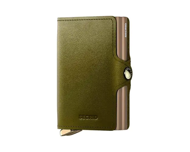 Secrid portofel de piele culoarea verde, TDu-Olive