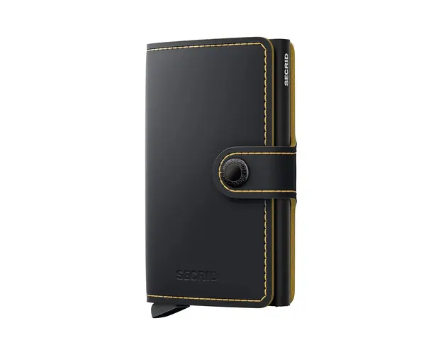 Secrid portofel de piele culoarea negru, MM-Black & Ochre