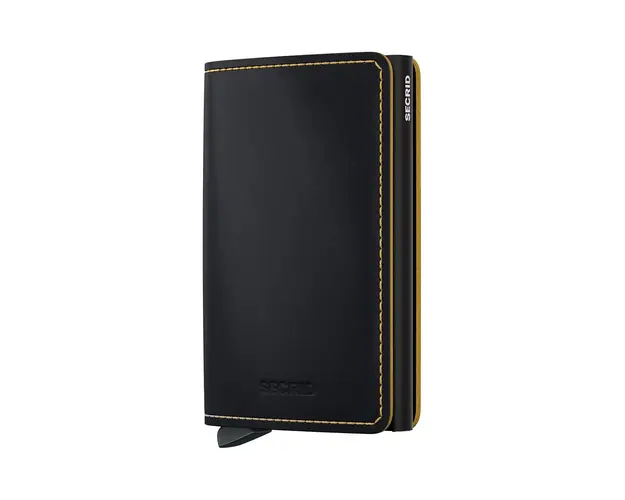 Secrid portofel de piele culoarea negru, SM-Black & Ochre