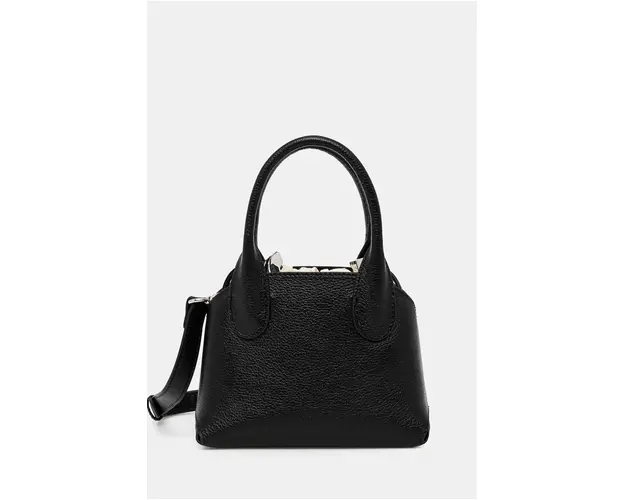 Silvian Heach poseta de piele FERROVIA culoarea negru, RCP25019BO